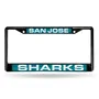 Rico San Jose Sharks Black Laser Chrome 12 X 6 License Plate Frame Fclb9102