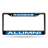 Rico Kansas Jayhawks Black Laser Chrome 12 X 6 License Plate Frame Fclba310101