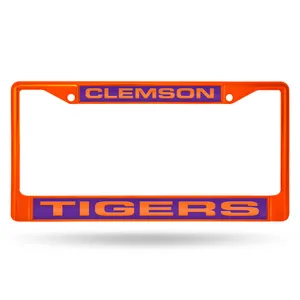 Rico Clemson Tigers Laser Colored Chrome 12 X 6 Orange License Plate Frame Fnfccl120202or