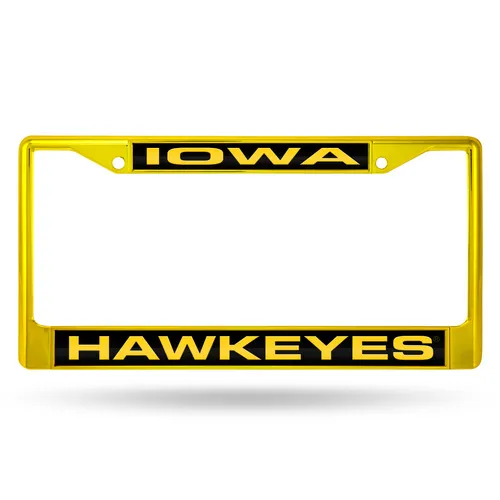 Rico Iowa Hawkeyes Laser Colored Chrome 12 X 6 License Plate Frame Fnfccl250103yl
