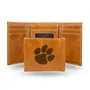 Rico Clemson Tigers Brown Laser Engraved Trifold Letri120201br
