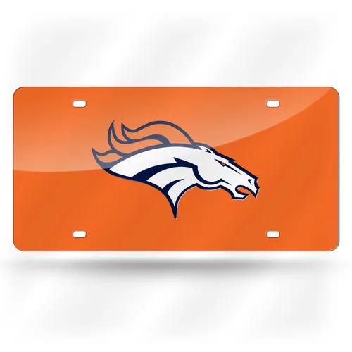 Rico Denver Broncos Colored Laser Cut Auto Tag Lzc1602