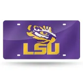 Rico Lsu Tigers Colored Laser Cut Auto Tag Lzc170102