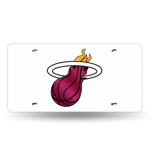 Rico Miami Heat Colored Laser Cut Auto Tag Lzc77001