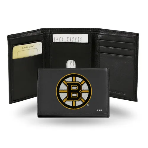 Rico Boston Bruins Embroidered Tri-Fold Wallet Rtr7302