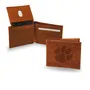 Rico Clemson Tigers Genuine Leather Embossed Pecan Billfold Wallet Sbl120206