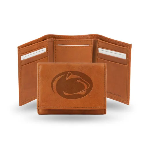 Rico Penn State Nittany Lions Genuine Leather Pecan Tri-Fold Wallet Str210201