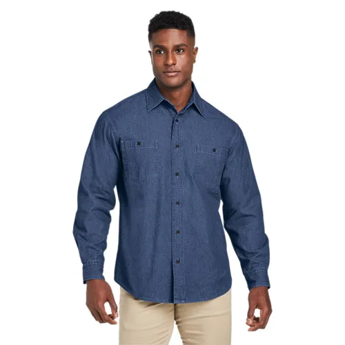 Harriton Men's Denim Shirt-Jacket M540. Printing is available for this item.