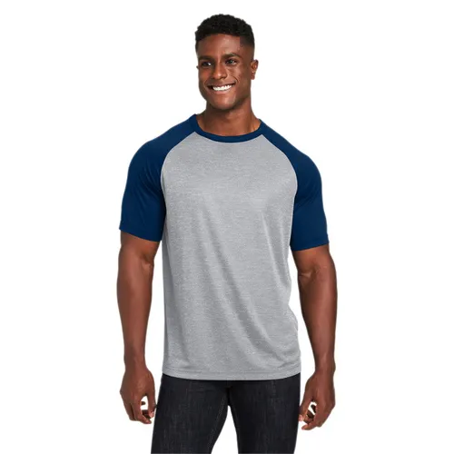 Team 365 Unisex Zone Colorblock Raglan T-Shirt TT62. Printing is available for this item.