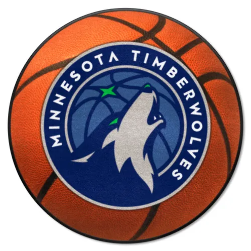 Fan Mats Minnesota Timberwolves Basketball Rug - 27In. Diameter