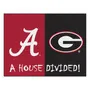 Fan Mats Alabama / Georgia House Divided Rug - 34 In. X 42.5 In.