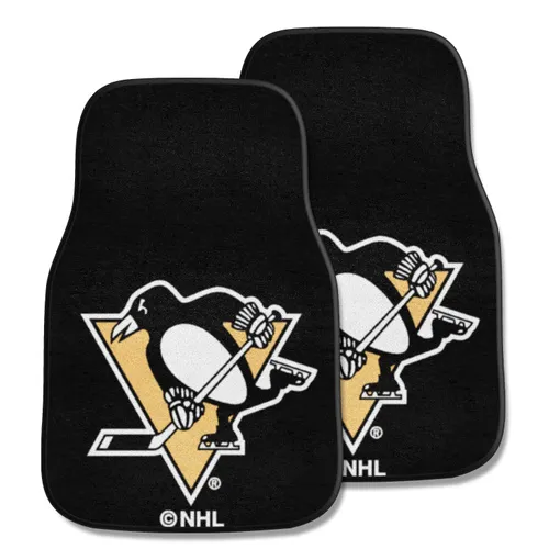 Fan Mats Pittsburgh Penguins Carpet Car Mat Set - 2 Pieces