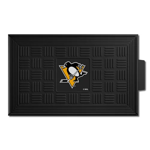 Fan Mats Pittsburgh Penguins Heavy Duty Vinyl Medallion Door Mat - 19.5In. X 31In.