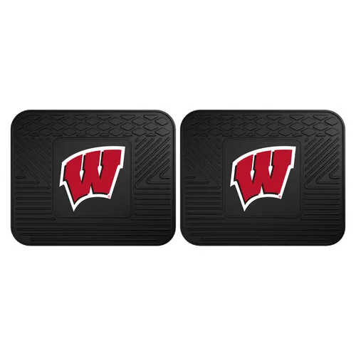 Fan Mats Wisconsin Badgers Back Seat Car Utility Mats - 2 Piece Set