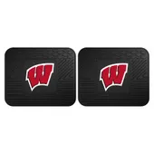 Fan Mats Wisconsin Badgers Back Seat Car Utility Mats - 2 Piece Set