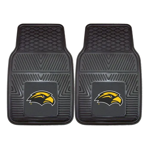 Fan Mats Southern Miss Golden Eagles Heavy Duty Car Mat Set - 2 Pieces