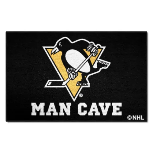 Fan Mats Pittsburgh Penguins Man Cave Starter Accent Rug - 19In. X 30In.