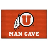 Fan Mats Utah Utes Man Cave Ultimat Rug - 5Ft. X 8Ft.