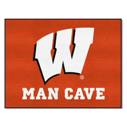 Fan Mats Wisconsin Badgers Man Cave All-Star Rug - 34 In. X 42.5 In.