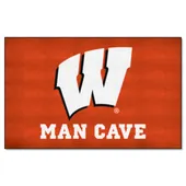 Fan Mats Wisconsin Badgers Man Cave Ultimat Rug - 5Ft. X 8Ft.