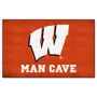 Fan Mats Wisconsin Badgers Man Cave Ultimat Rug - 5Ft. X 8Ft.