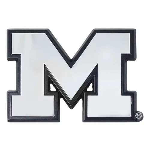 Fan Mats Michigan Wolverines 3D Chromed Metal Emblem