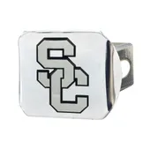 Fan Mats Southern California Trojans Chrome Metal Hitch Cover With Chrome Metal 3D Emblem