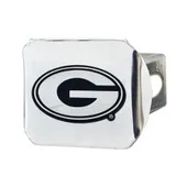 Fan Mats Georgia Bulldogs Chrome Metal Hitch Cover With Chrome Metal 3D Emblem