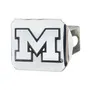 Fan Mats Michigan Wolverines Chrome Metal Hitch Cover With Chrome Metal 3D Emblem
