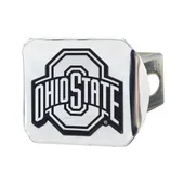 Fan Mats Ohio State Buckeyes Chrome Metal Hitch Cover With Chrome Metal 3D Emblem