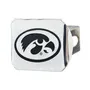 Fan Mats Iowa Hawkeyes Chrome Metal Hitch Cover With Chrome Metal 3D Emblem