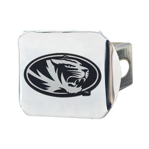 Fan Mats Missouri Tigers Chrome Metal Hitch Cover With Chrome Metal 3D Emblem