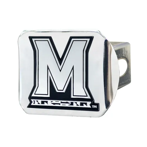 Fan Mats Maryland Terrapins Chrome Metal Hitch Cover With Chrome Metal 3D Emblem