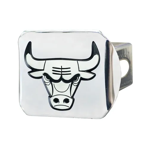 Fan Mats Chicago Bulls Chrome Metal Hitch Cover With Chrome Metal 3D Emblem