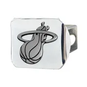 Fan Mats Miami Heat Chrome Metal Hitch Cover With Chrome Metal 3D Emblem