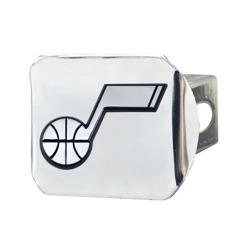 Fan Mats Utah Jazz Chrome Metal Hitch Cover With Chrome Metal 3D Emblem