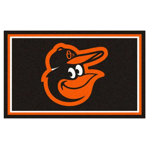 Fan Mats Baltimore Orioles 4Ft. X 6Ft. Plush Area Rug