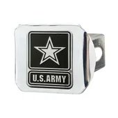 Fan Mats U.S. Army Chrome Metal Hitch Cover With Chrome Metal 3D Emblem