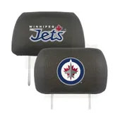 Fan Mats Winnipeg Jets Embroidered Head Rest Cover Set - 2 Pieces