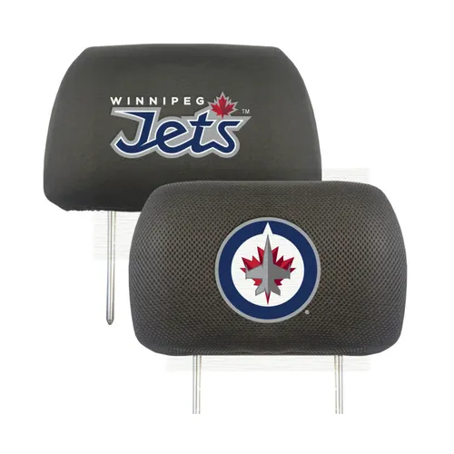 Fan Mats Winnipeg Jets Embroidered Head Rest Cover Set - 2 Pieces