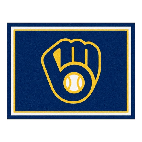 Fan Mats Milwaukee Brewers 8Ft. X 10 Ft. Plush Area Rug