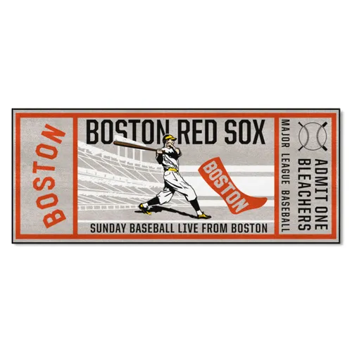 Fan Mats Boston Red Sox Ticket Runner Rug - 30In. X 72In.