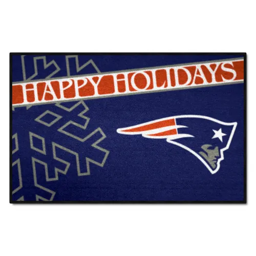 Fan Mats New England Patriots Starter Accent Rug - 19In. X 30In. Happy Holidays Starter Mat