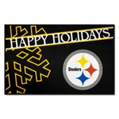 Fan Mats Pittsburgh Steelers Starter Accent Rug - 19In. X 30In. Happy Holidays Starter Mat