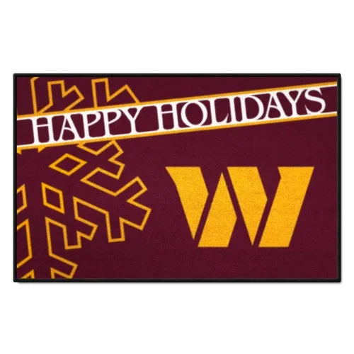 Fan Mats Washington Commanders Starter Accent Rug - 19In. X 30In. Happy Holidays Starter Mat