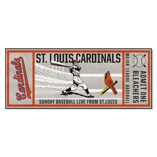 Fan Mats St. Louis Cardinals Ticket Runner Rug - 30In. X 72In.