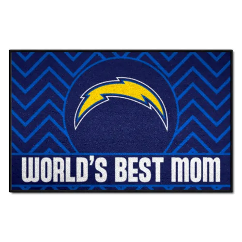 Fan Mats Los Angeles Chargers Starter Accent Rug - 19In. X 30In. World's Best Mom Starter Mat