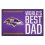 Fan Mats Baltimore Ravens Starter Accent Rug - 19In. X 30In. World's Best Dad Starter Mat