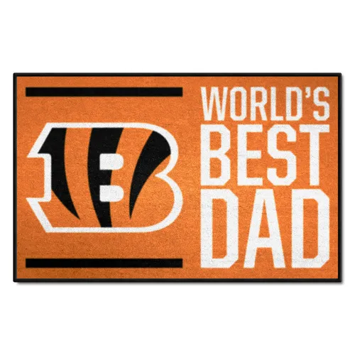 Fan Mats Cincinnati Bengals Starter Accent Rug - 19In. X 30In. World's Best Dad Starter Mat