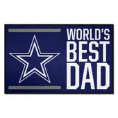 Fan Mats Dallas Cowboys Starter Accent Rug - 19In. X 30In. World's Best Dad Starter Mat